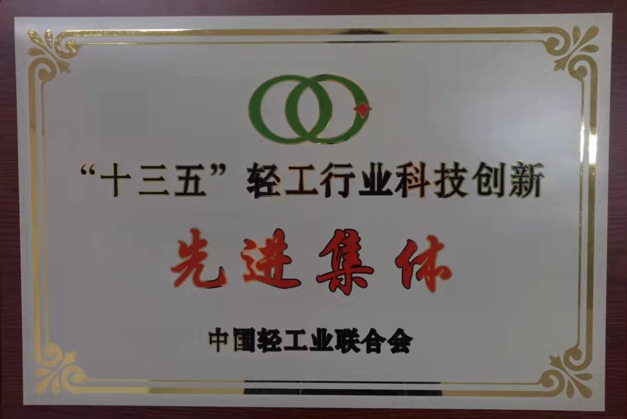 “十三五”輕工業(yè)科技創(chuàng)新先進(jìn)集體